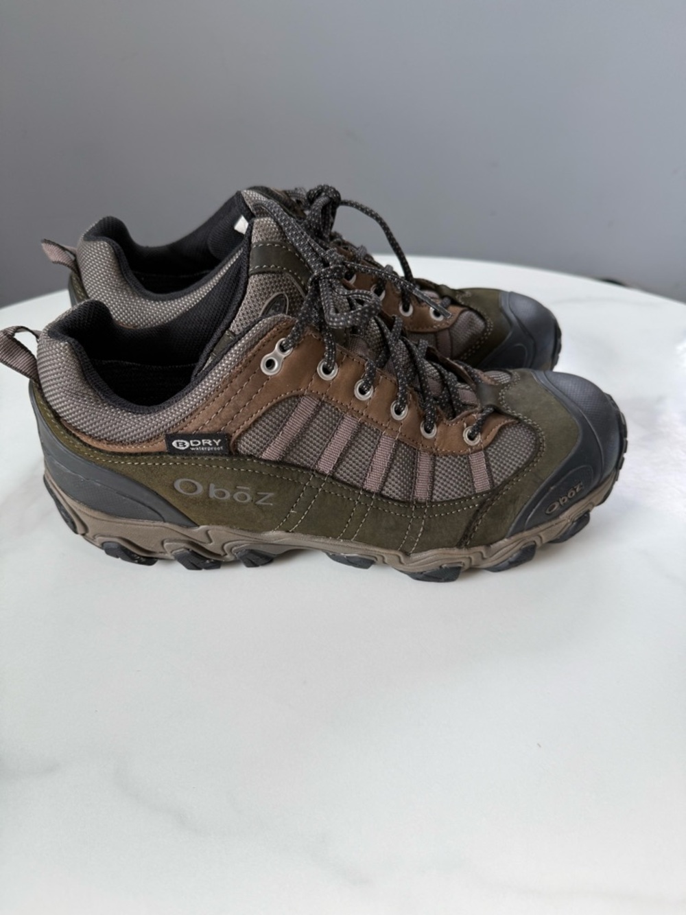 Oboz Men's Green/Brown Hiking Shoes - Durable Trail Footwear - Picture 3 of 9